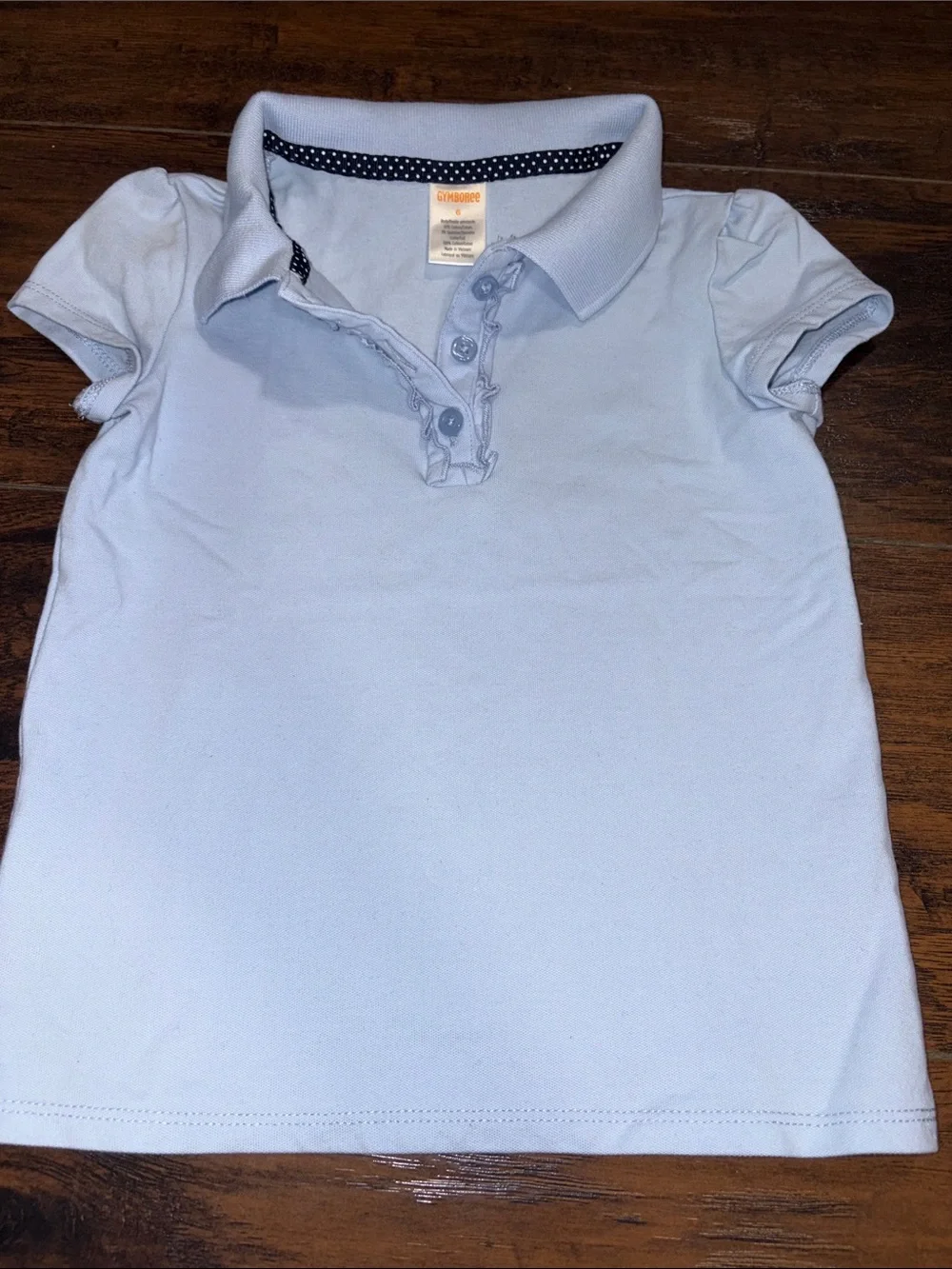 Gymboree Light Blue Girls' Short-Sleeve Polo Tops with Ruffle Placket (Set of 2)